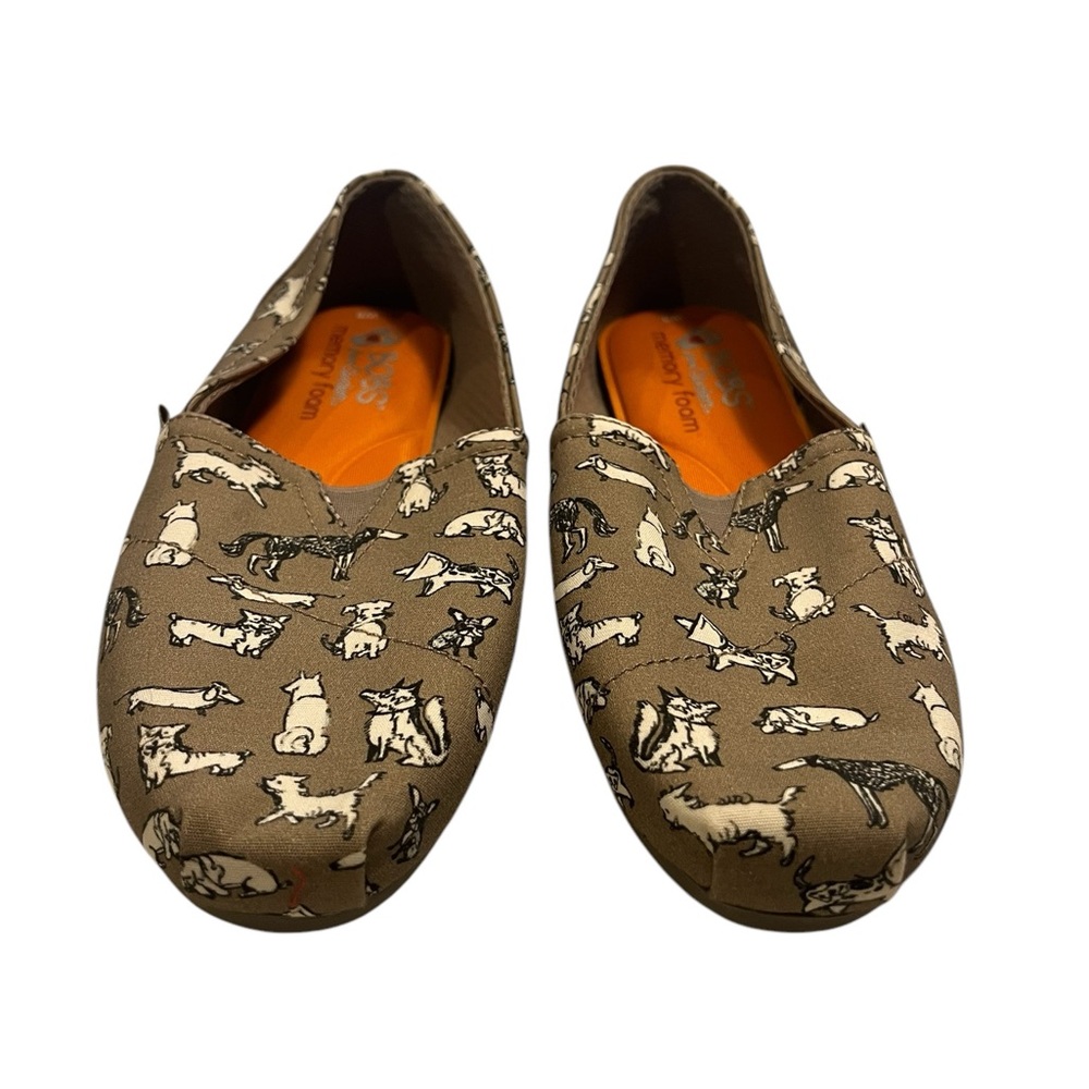 NWOT Bobs From Sketchers Plush Dog Pattern Slide On Shoes Size 8. - Picture 5 of 7